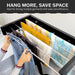 80cm Wall-Mounted Foldable Laundry Rack — 5-Rod White Stainless Steel