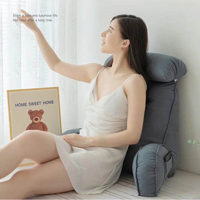 Headboard Sofa Cushion — Supportive Backrest Pillow for Reading, Medium–High Softness