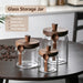 Glass Food Storage Jars with Wooden Lids & Scoop — Airtight Canisters