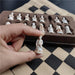 Resin Qing‑soldier Chess Set with Leather Board — Hand‑finished Figurines