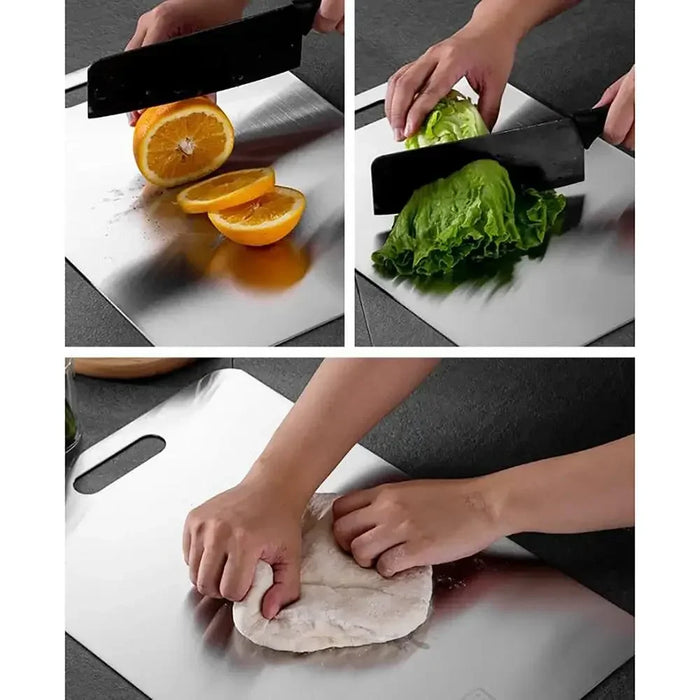 Titanium Cutting Stainless Board — Thickened Double-Sided Food-Grade Cutting Board