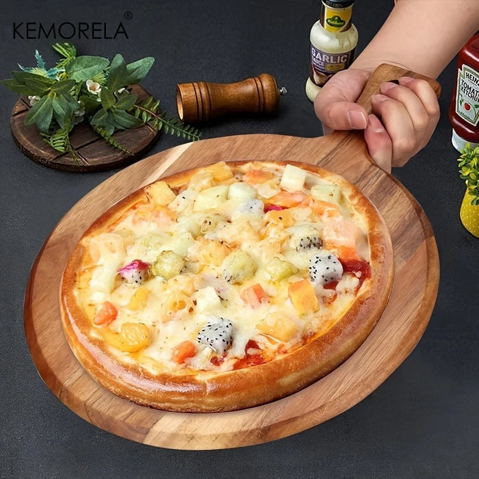 Acacia Wood Cutting Board with Handle — Wooden Chopping & Serving Board