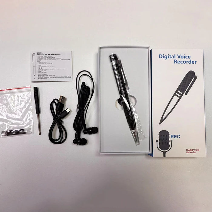 Pen-Shaped Digital Voice Recorder — 10hr, 192kbps WAV/MP3, USB U-disk