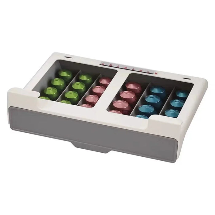 Coffee Capsule & Tea-Bag Drawer Organiser — No-Punch Space-Saving Storage