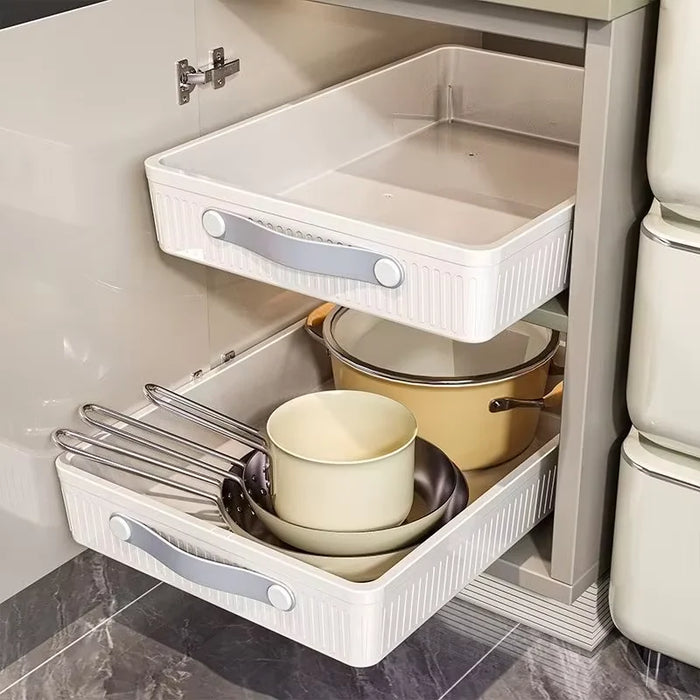 Pull-Out Sliding Cabinet Shelf — Kitchen & Pantry Storage Organiser (M/L)