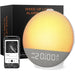 Wake-Up Light Sunrise Alarm Clock with White Noise, Bluetooth Speaker & Colour-Changing Night Light