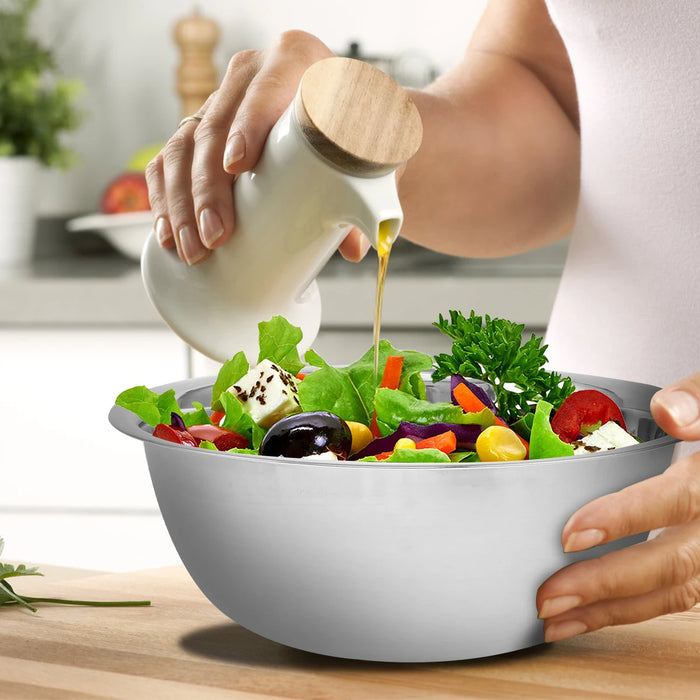 5-Piece Stainless Steel Mixing Bowl Set — Nesting, 2600–500ml