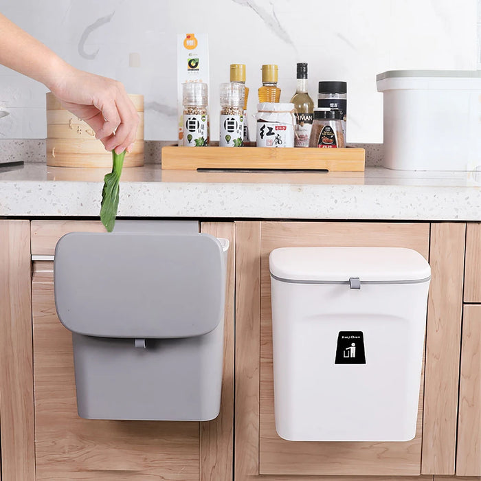Kitchen Compost Bin — 9L Hanging Bin with Odour-Sealing Lid