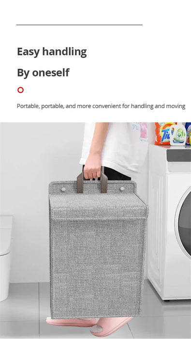 Foldable Adhesive Wall Laundry Hamper – Punch-Free Mesh Basket