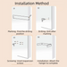 Carbon Steel Invisible Wall-Mounted Clothes Drying Rack — 60cm Hidden Foldable, Heavy-Duty