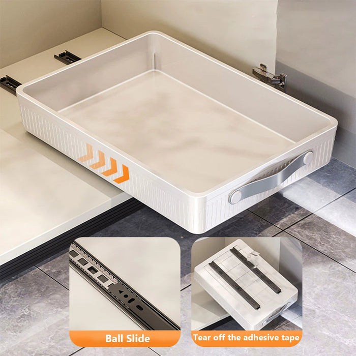 Pull-Out Sliding Cabinet Shelf — Kitchen & Pantry Storage Organiser (M/L)