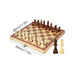 29x29cm Foldable 3‑in‑1 Wooden Chess, Checkers & Backgammon Board