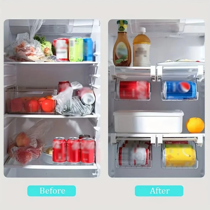 Clear Fridge Can Dispenser — 33×13×8.5cm