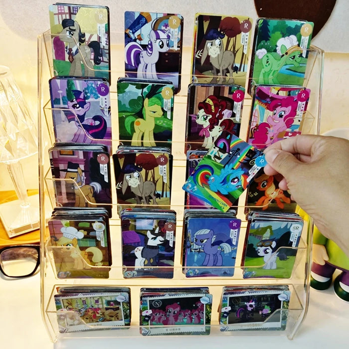 Transparent 5-Tier PC Plastic Greeting Card Display Rack