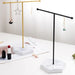 T-shaped Jewellery Display Stand — Wood & Metal, Gold and Black options