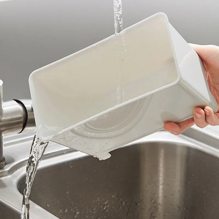 Kitchen Waste Bin with Filter for Food Residue and Soup — Sink-side Recycling Bucket