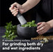 Premium Solid Granite Mortar & Pestle 16cm — Non‑Slip Stone Grinder