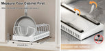 Pull-Out Pots & Pans Organiser — Sliding Lid Holder & 8-Compartment Kitchen Rack (White/Black)