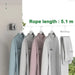 Wall-Mounted Retractable Clothesline — Space-Saving Adjustable Indoor Laundry Line
