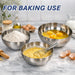 TastyWay Stainless Steel Bowls — S, M, L Vintage Silver Mixing & Serving Set