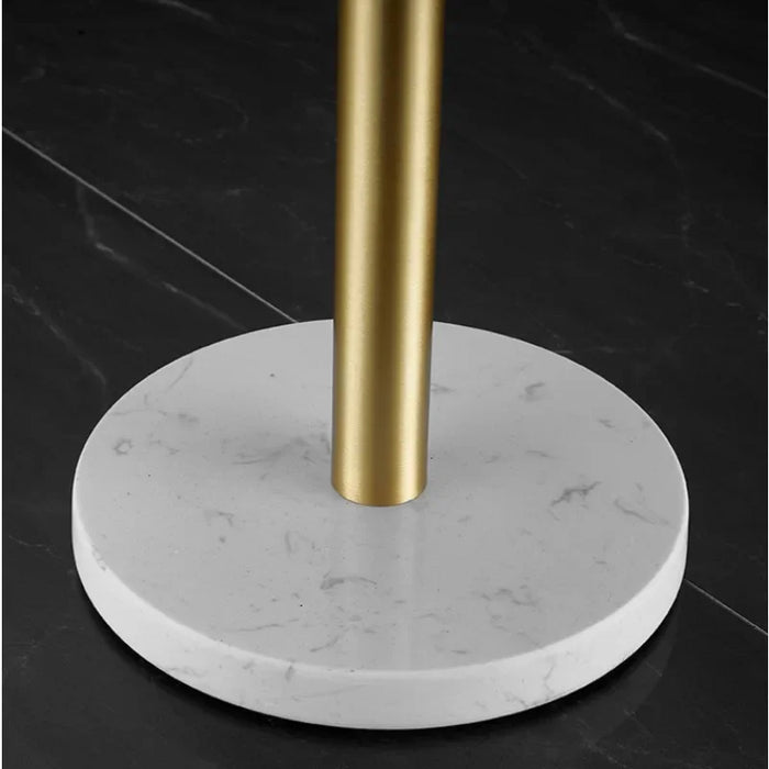 Marble Perforation‑Free Vertical Roll Paper Rack — Nail‑Free Floor Holder for Kitchen Wraps