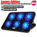 A9 RGB 6-Fan Laptop Cooler - Fits 13-18 inch Laptops, Metal Mesh Stand, 2 USB