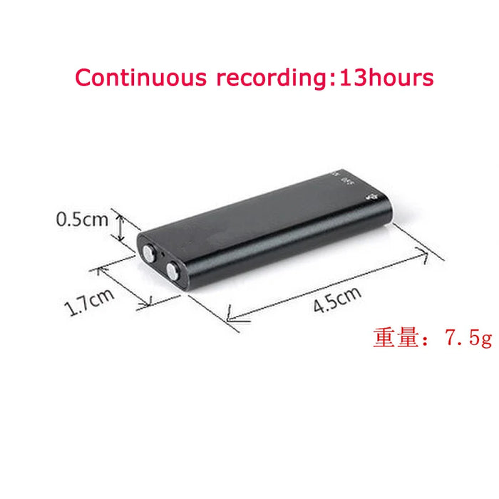 Ultra-Compact Digital Voice Recorder, MP3 Player & USB – 4/8/16/32GB