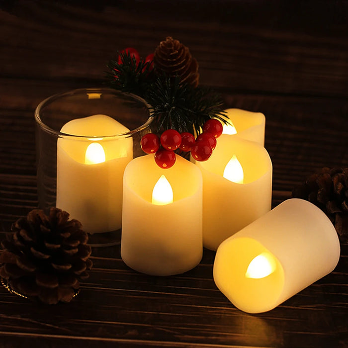 Rechargeable LED Tea Lights 6‑pack — Flameless Flicker, Remote & Timer, USB Multi‑Charge