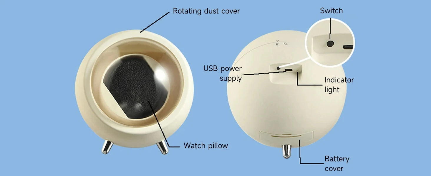 Single Automatic Watch Winder — Compact Rotating Desktop Winder