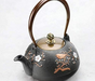 Cast Iron Peanut Teapot Kettle — about 1.0 L (Black)