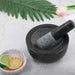 Polished Granite Mortar and Pestle for Herbs, Salsa & Avocado (3.74 x 1.97in)