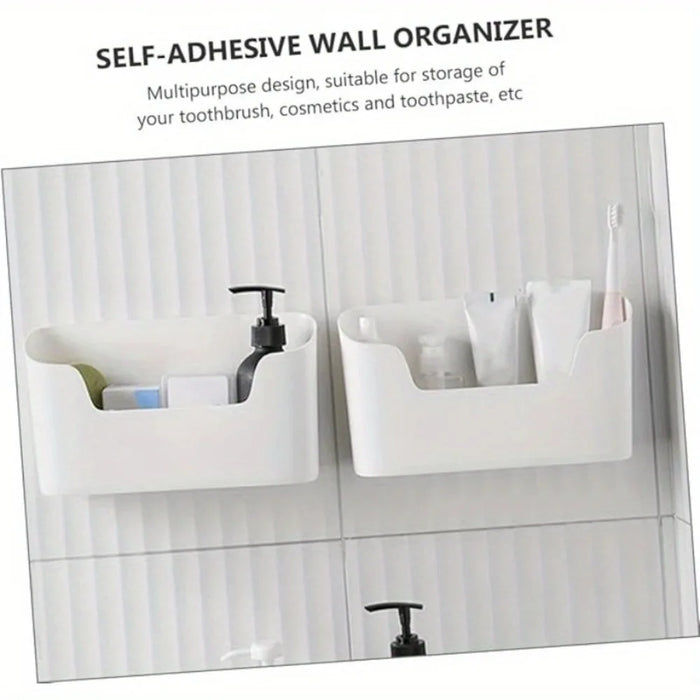 Punch-Free Wall-Mounted Plastic Storage Bin – Single Cabinet Door Organiser (S or L)