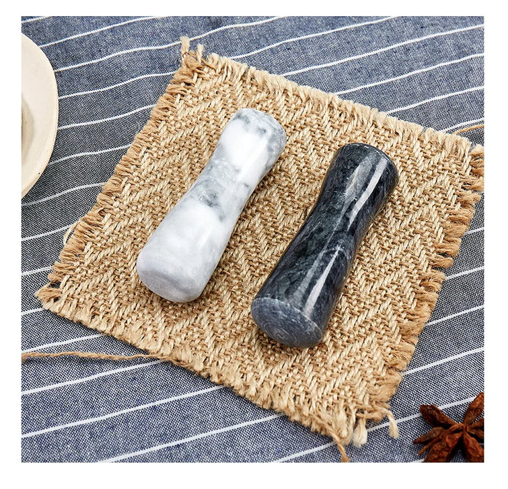 Marble Mortar & Pestle — White Marble Herb and Spice Grinder