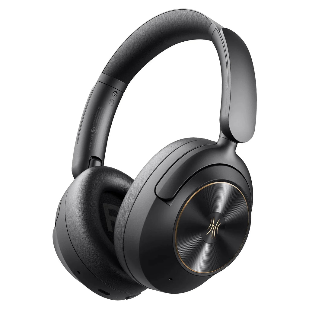 Focus A6 – Belaidės „Bluetooth 6.0“ ausinės su aktyviu triukšmo slopinimu 48 dB, ausinės virš ausų, aukštos raiškos garsas, LDAC, įmontuotas mikrofonas, programėlės valdymas – puikios kelionėms, darbui, poilsiui ir muzikos mėgėjams
