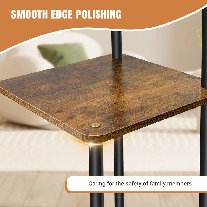 4/5/6-Tier Metal and Wood Plant Stand — Indoor & Outdoor Corner Display