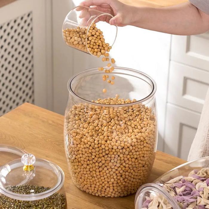 Multi‑functional Lidded Storage Jar — 2.2L to 18L Clear Acrylic
