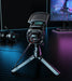 RGB USB Condenser Microphone with Articulated Boom Arm & Tripod for Streaming