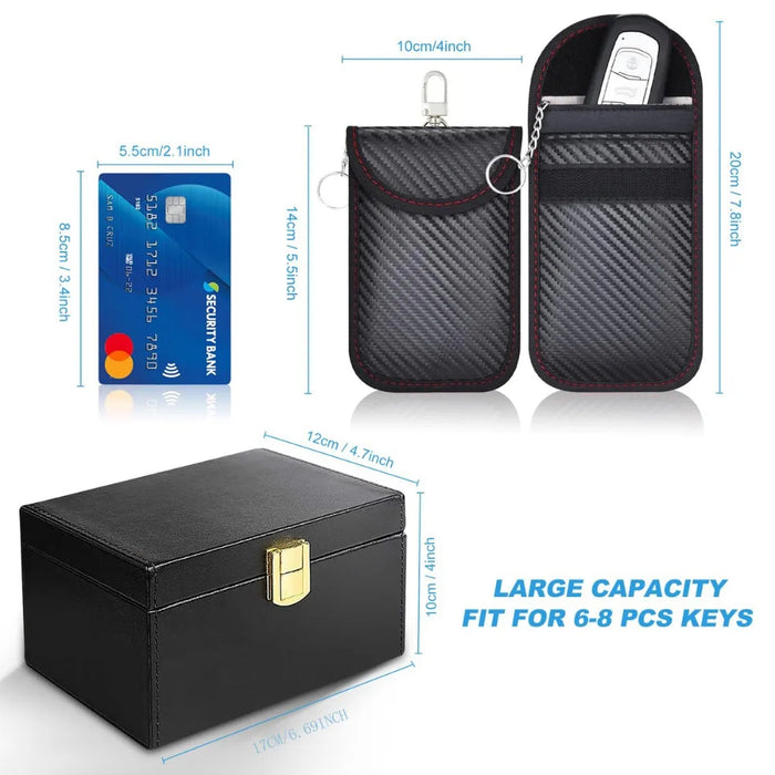 Faraday Box & Pouch Set — Keyless Car Key Signal Blocker