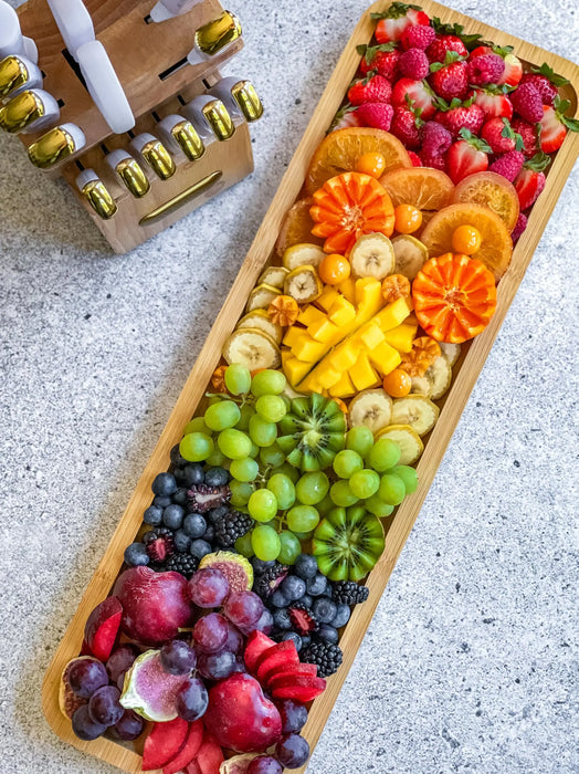 Portable Bamboo Charcuterie Board with Lockable Clear Lid