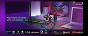 USB Condenser Gaming Microphone A6V — RGB, Pop Filter & Shock Mount