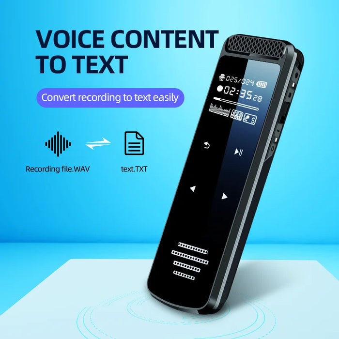 HD Voice‑Activated Digital Recorder (Touchscreen) with Noise Reduction & MP3