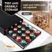 40-Capsule Coffee Pod Holder — Black Stainless Steel for Nespresso Capsules