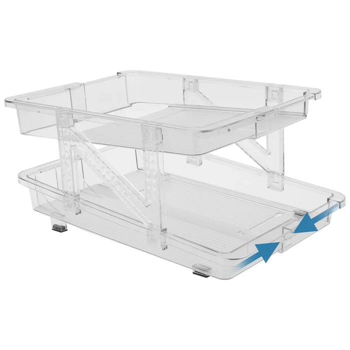 2-Tier Rolling Can Dispenser – Expandable Fridge Can Organiser