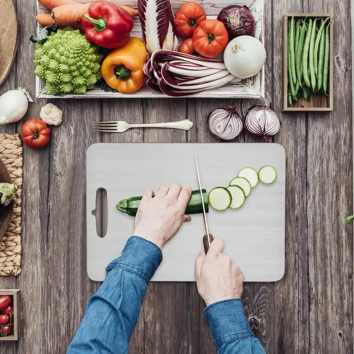 Titanium Cutting Stainless Board — Thickened Double-Sided Food-Grade Cutting Board