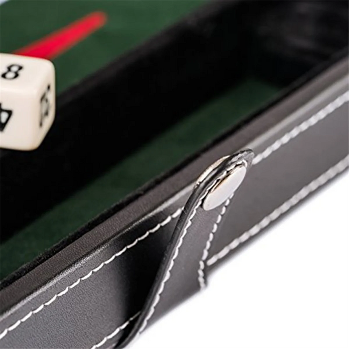 Classic Backgammon Set with PU Leather Folding Case – Portable Travel Game