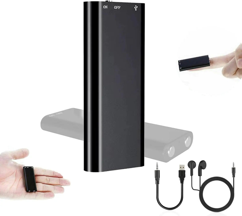 Mini Voice Recorder — Ultra-compact MP3 player & USB for lectures and meetings