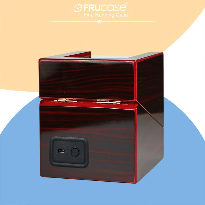 FRUCASE Wooden Watch Winder for Automatic Watches — USB or AA Battery Option
