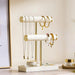 Two-Level T-Style Wooden Bangle Stand – Velvet-Lined Jewellery Display