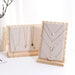 Large Wood Jewellery Display Stand — Necklace & Bracelet Rack with Faux Suede Interior