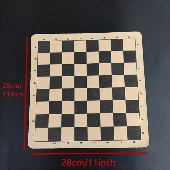 Retro Qing Bing Resin Chess Set with Velvet Board — 28cm Compact Game